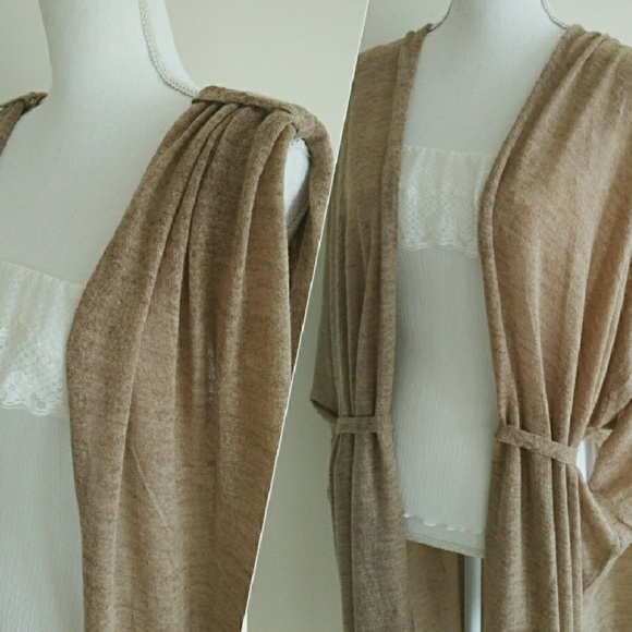 3 Way Wear Mohair Blend Open Cardigan - Picture 3 of 5